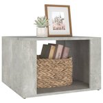 vidaXL Table de chevet Gris béton 57x55x36 cm Bois d'ingénierie
