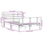 vidaXL Cadre de lit avec stockage 2 Pièces Cire marron Bois de Pin Massif