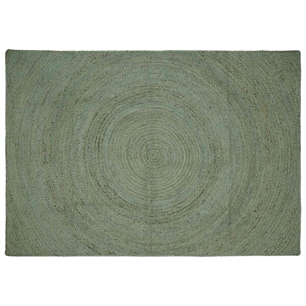 vidaXL Tapis de surface Vert olive 160 x 230 cm Jute