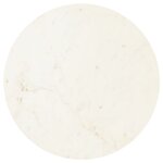 vidaXL Table basse Blanc 40x40x40 cm Pierre véritable texture marbre