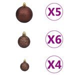 vidaXL Arbre de Noël artificiel pré-éclairé et boules 150 cm Vert
