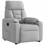 vidaXL Fauteuil inclinable gris nuage tissu