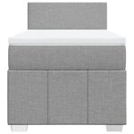 vidaXL Sommier à lattes de lit avec matelas Gris clair 90x200 cm Tissu