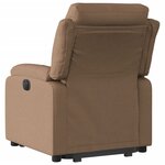 vidaXL Fauteuil inclinable Marron Tissu