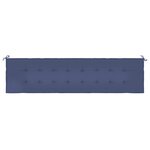 vidaXL Coussin de banc de jardin bleu marine 200x50x3 cm tissu oxford