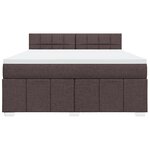 vidaXL Sommier à lattes de lit avec matelas Marron foncé 180x200 cm
