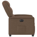 vidaXL Fauteuil inclinable électrique Marron Tissu