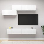 vidaXL Ensemble de meubles TV 7 Pièces Blanc Bois d'ingénierie