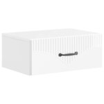 vidaXL Cabinet de chevet mural 2 Pièces Blanc brillant 49 x 34 5 x 20 cm