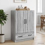 vidaXL Buffet Sonoma gris 66 x 34 5 x 92 cm Bois d'ingénierie