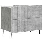 vidaXL Cabinet de chevet avec tiroir Gris béton 62 x 34 5 x 49 5 cm