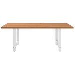 vidaXL Table à manger marron clair bois de chêne massif rectangulaire