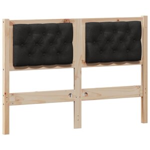 vidaXL Tête de lit Autre Marron et noir 120 cm Bois massif en pin