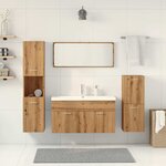 vidaXL Ensemble de meubles salle de bain 5 Pièces bois d'ingénierie