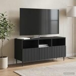 vidaXL Meuble TV avec tiroir Noir 102 x 34 5 x 50 cm Bois d'ingénierie