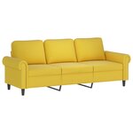 vidaXL Ensemble de canapés 2 Pièces avec coussins jaune velours