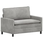 vidaXL Ensemble de Canapés 2 Pièces Gris clair Velours