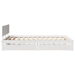 vidaXL Cadre de lit avec tiroirs sans matelas blanc 150x200 cm