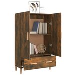 vidaXL Buffet haut Chêne fumé 70x31x115 cm Bois d'ingénierie