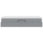vidaXL Lit avec rangement et matelas Gris clair 100 x 200 cm Polyester