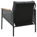 vidaXL Chaises de jardin avec coussins lot de 2 noir acier