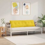 vidaXL Coussin de Dos Jaune clair 180 x 19 x 50 cm tissu