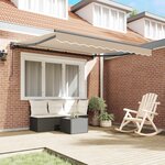vidaXL Cadre d'auvent Beige 300 x 250 cm Polyester avec revêtement PU