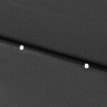 vidaXL Parasol de jardin avec LED et mât en acier anthracite 2x3 m