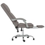 vidaXL Fauteuil de massage inclinable de bureau Taupe Tissu