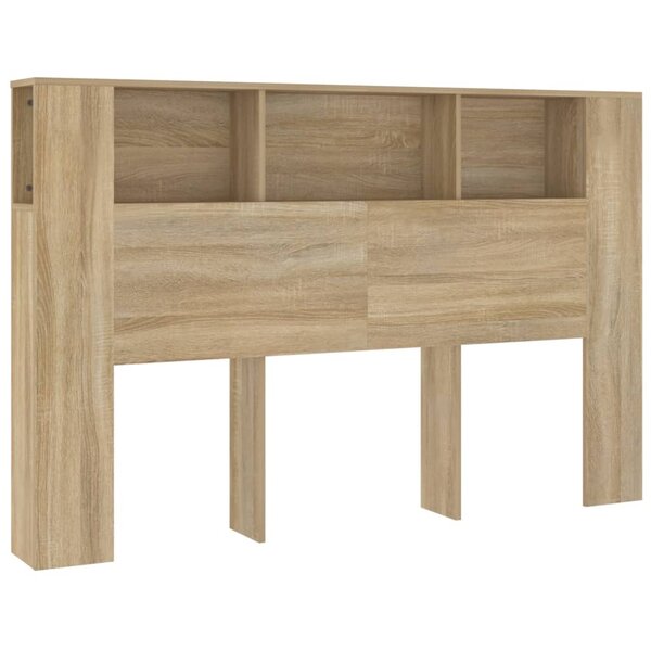 vidaXL Armoire de tête de lit chêne sonoma 160x18 5x104 5 cm