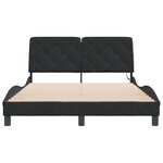 vidaXL Cadre de lit avec lumières LED noir 120x200 cm velours
