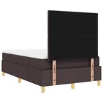 vidaXL Lit avec sommier et matelas Brun foncé 120x200 cm Tissu