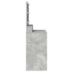Table de maquillage vidaXL avec lumières LED en gris béton 100x41x135 cm