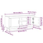 vidaXL Meuble TV Bois Ancien 102 x 35 x 45 cm Bois d'ingénierie