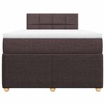 vidaXL Sommier à lattes de lit et matelas marron foncé 120x190cm tissu