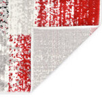 Vidaxl tapis gris et rouge 140x200 cm pp