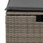 vidaXL Salon de jardin 6 Pièces avec coussins gris résine tressée