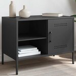 vidaXL Meuble TV noir 68x39x50 5 cm acier