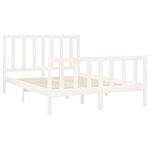 Vidaxl cadre de lit blanc bois de pin massif 140x200 cm