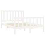 vidaXL Cadre de lit Blanc Bois de pin massif 140x200 cm