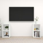 vidaXL Meubles TV 2 Pièces Blanc 72x35x36 5 cm Aggloméré