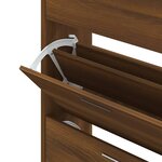 vidaXL Armoire à chaussures Chêne marron 63x24x104cm Bois d'ingénierie
