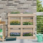 vidaXL Caisses à fleurs pour palettes Euro 24 Pièces Vert