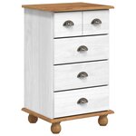vidaXL Commode ASKIM Blanc 45 8 x 40 x 79 cm Bois de pin massif