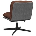 vidaXL Chaise pivotante de bureau Marron Tissu