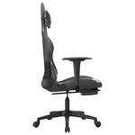 vidaXL Chaise de jeu avec repose-pied Noir et camouflage Similicuir