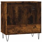 vidaXL Armoire de bain chêne fumé 58x33x60 cm bois d'ingénierie