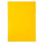 Sachet De 10 Pochettes Coin Pvc Lisse Haute Résistance 13/100e - A4 - Jaune - X 10 - Exacompta