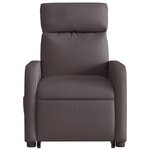 vidaXL Fauteuil inclinable de massage électrique Marron foncé Tissu