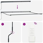 vidaXL Cadre d'auvent Crème 500 × 300 cm Polyester avec revêtement PU